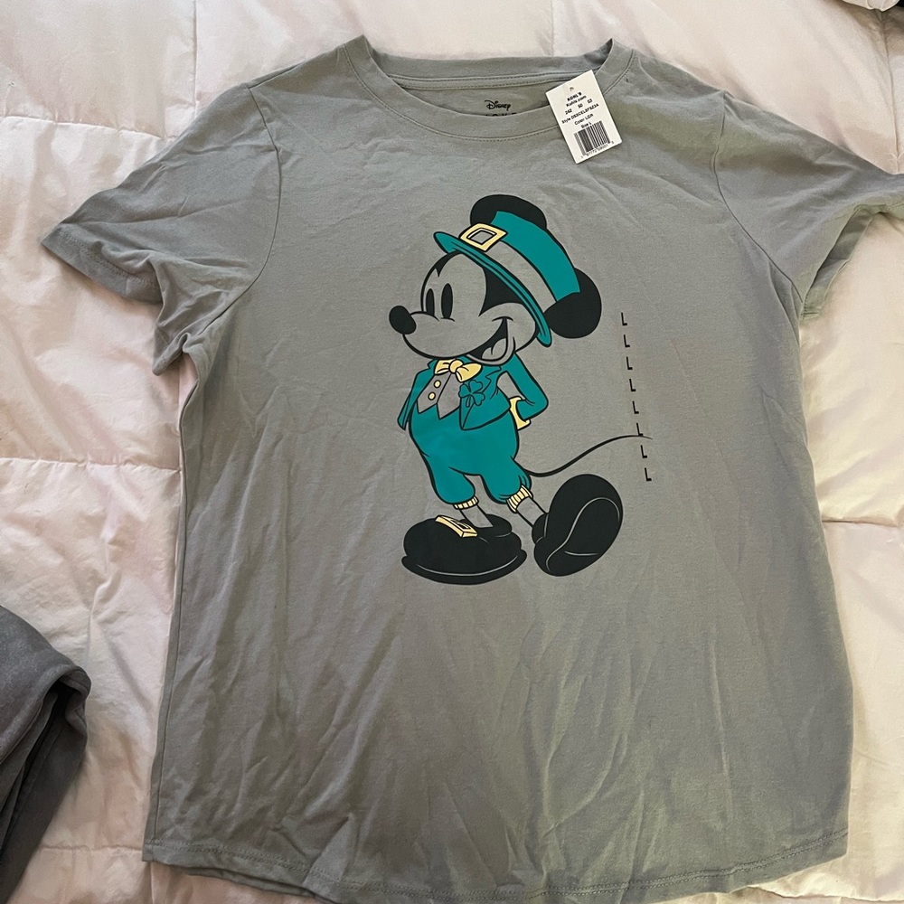 Disney Gray Mickey Mouse Short Sleeve Tee